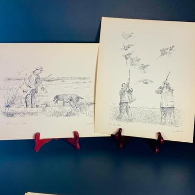 LOT 230: Collection of 12 Tony Oswald Scenic Riverboat and Sportsman Themed Prints