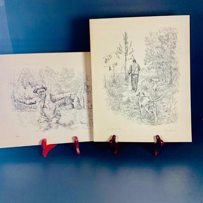 LOT 231: Collection of 16 Different Tony Oswald Soportsmen and Horse Themed Prints