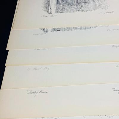 LOT 231: Collection of 16 Different Tony Oswald Soportsmen and Horse Themed Prints