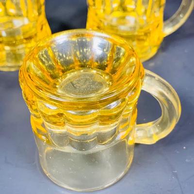 LO 232: Collection of Beautiful Amber/Marigold Art Glass - Depresion Glass Bowl, Marigold Carnival Glass Ruffled Edge Bowl and Candy...