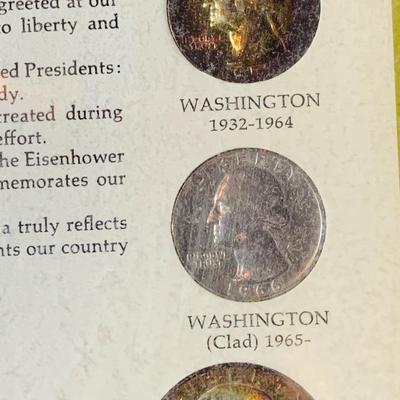 LOT 234: Wall Display of United States Coint of the 20th Centruy 1900- 1971 Includes Indian Head Penny, Barber Coins, Liberty and...