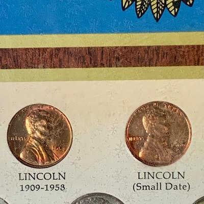 LOT 234: Wall Display of United States Coint of the 20th Centruy 1900- 1971 Includes Indian Head Penny, Barber Coins, Liberty and...