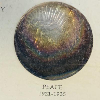 LOT 234: Wall Display of United States Coint of the 20th Centruy 1900- 1971 Includes Indian Head Penny, Barber Coins, Liberty and...