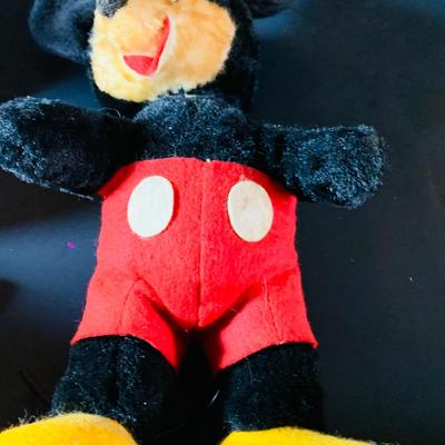LOT 235: Disney Collections Featuring Mickey and Minnie Mouse Plushes Both Vintage and Contemporary, a Vintage Donald Duck Toy Xylophone...