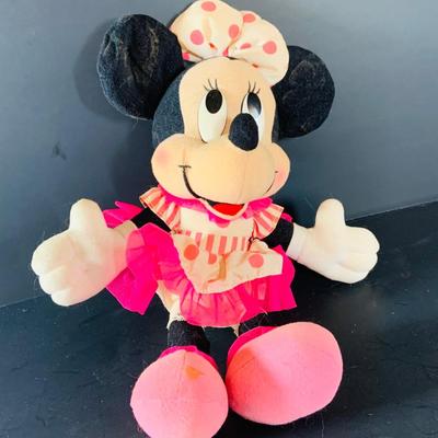 LOT 235: Disney Collections Featuring Mickey and Minnie Mouse Plushes Both Vintage and Contemporary, a Vintage Donald Duck Toy Xylophone...