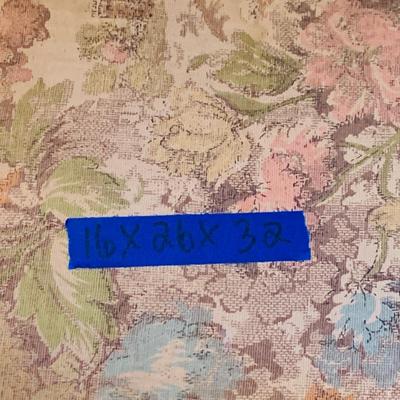 LOT236: Antique Wood Rocking Chair with Upolstered Seat and Antique Wood Sewing Box