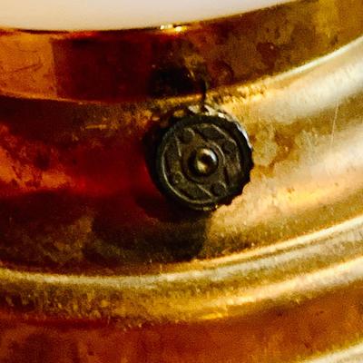 LOT 239: Set of Two (2) Vintage Victorian Bristol Style Painted Glass Lamps