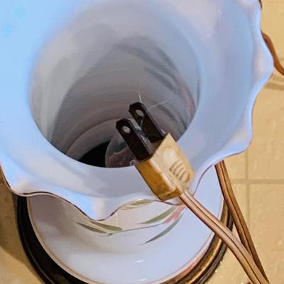 LOT 239: Set of Two (2) Vintage Victorian Bristol Style Painted Glass Lamps