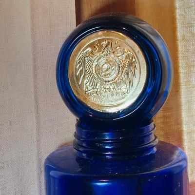 LOT 240: Collection of Cobalt Blue Art Glass - Small Pitchers, Glasses, Bottle Stoper and More