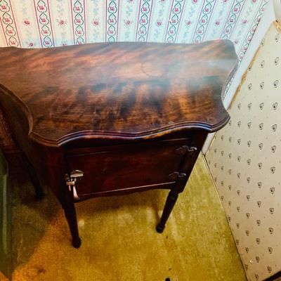 LOT241: Antique/Vintage Humidor Cabinet with Lift Top Ashtray and More