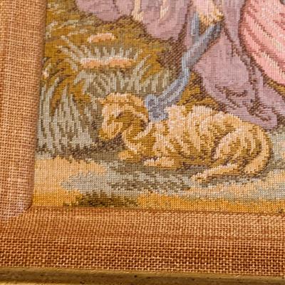 LOT 242: Vintage Victorian Inspired Needle Work Wall Art