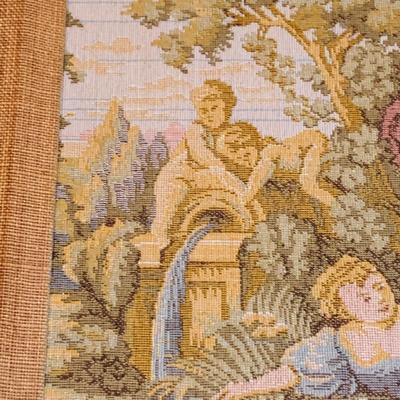 LOT 242: Vintage Victorian Inspired Needle Work Wall Art