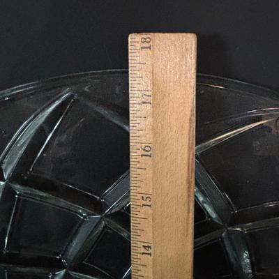 LOT 273: Vintage MCM Diamond Block/Lattice Punch Bowl, 12-Cups & Platter