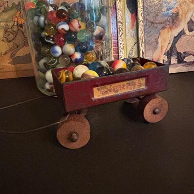 LOT 274: Marbles, Marbles & More Marbles, Vintage Little Golden Books, Vinyl/Pleather Blue Dog & Bear