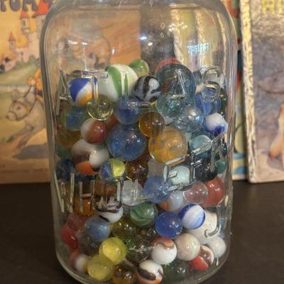 LOT 274: Marbles, Marbles & More Marbles, Vintage Little Golden Books, Vinyl/Pleather Blue Dog & Bear