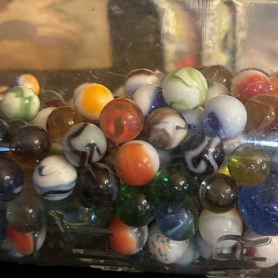 LOT 274: Marbles, Marbles & More Marbles, Vintage Little Golden Books, Vinyl/Pleather Blue Dog & Bear