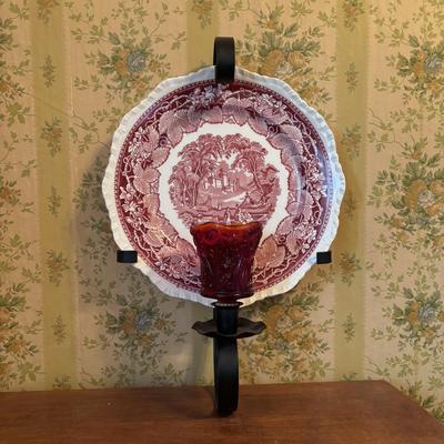 LOT 276: Antique Country Drop Leaf Accent Table, Haddon Products, Inc. "Home Sweet Home" Table Clock & More