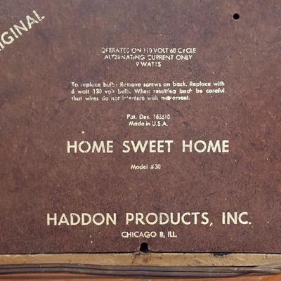 LOT 276: Antique Country Drop Leaf Accent Table, Haddon Products, Inc. "Home Sweet Home" Table Clock & More