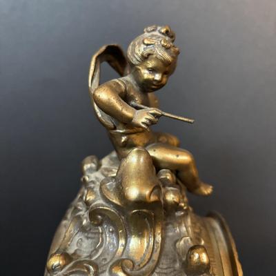 LOT 278: Antique Ansonia Figural 8-Day Mantel Clock, w/Key