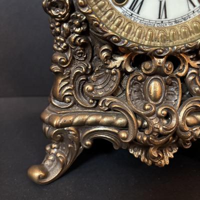 LOT 278: Antique Ansonia Figural 8-Day Mantel Clock, w/Key