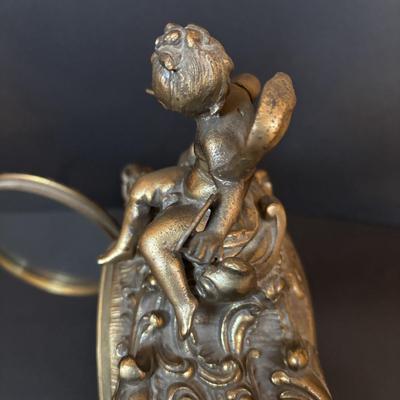 LOT 278: Antique Ansonia Figural 8-Day Mantel Clock, w/Key