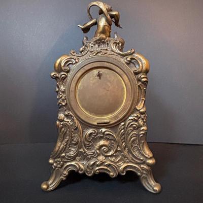 LOT 278: Antique Ansonia Figural 8-Day Mantel Clock, w/Key