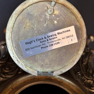 LOT 278: Antique Ansonia Figural 8-Day Mantel Clock, w/Key