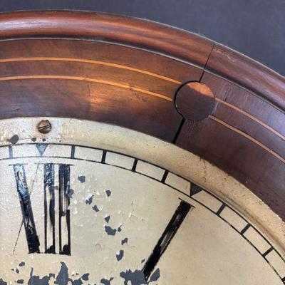 LOT 280: Antique Wall Clock w/Painted Face