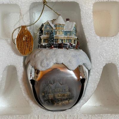 LOT 281: Thomas Kinkade Sleigh Bell Ornaments by Ashton Drake