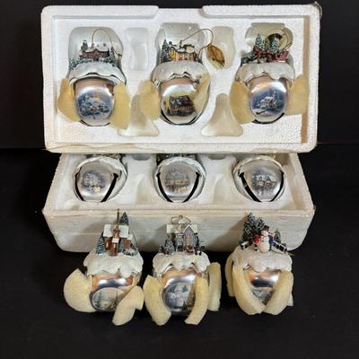 LOT 281: Thomas Kinkade Sleigh Bell Ornaments by Ashton Drake