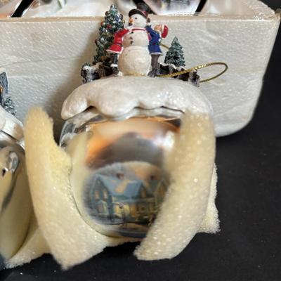 LOT 281: Thomas Kinkade Sleigh Bell Ornaments by Ashton Drake