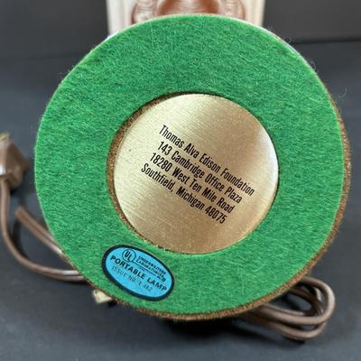 LOT 283: Vintage Wind-Up Alarm Clock: Westclox Big Ben, Ward's Old Reliable and 1879 Edison Lamp Replica