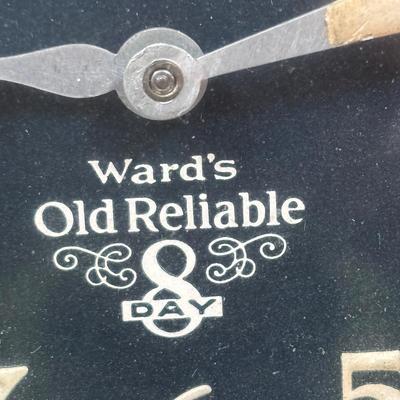 LOT 283: Vintage Wind-Up Alarm Clock: Westclox Big Ben, Ward's Old Reliable and 1879 Edison Lamp Replica