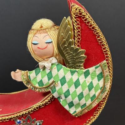 LOT 284: Vintage Christmas & More: Tin Light Reflectors, Ornaments, Clip-on Candle Holders, Schmid Bros Angel in Motion (works)...