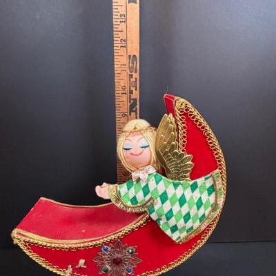 LOT 284: Vintage Christmas & More: Tin Light Reflectors, Ornaments, Clip-on Candle Holders, Schmid Bros Angel in Motion (works)...