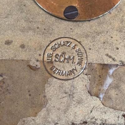 LOT 285: Vintage Made in Germany Schatz 8 Day-14Jewel Ships Bell Clock w/Key & Barometer