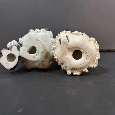 LOT 286: Vintage Relpo Christmas Holly Girl Figurine Planter, Angel Figurines, Spaghetti Santa & Mrs. Claus Salt/Pepper Shakers,...