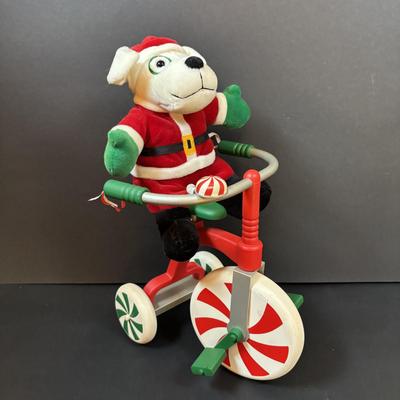 LOT 289: Hand-Crafted Counted Cross-Stiches, Home Decor Peppermint Tri Cycle, Christmas Around the World Shimmering Snowman Votive &...