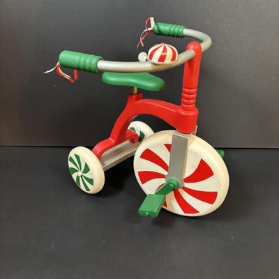 LOT 289: Hand-Crafted Counted Cross-Stiches, Home Decor Peppermint Tri Cycle, Christmas Around the World Shimmering Snowman Votive &...