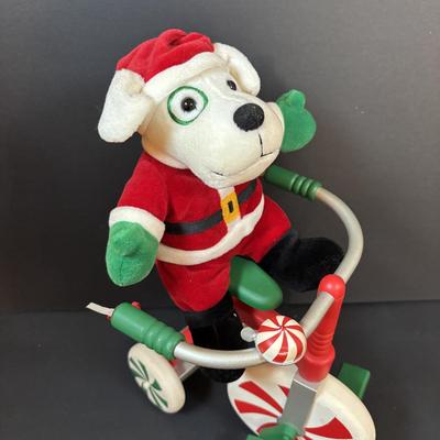 LOT 289: Hand-Crafted Counted Cross-Stiches, Home Decor Peppermint Tri Cycle, Christmas Around the World Shimmering Snowman Votive &...