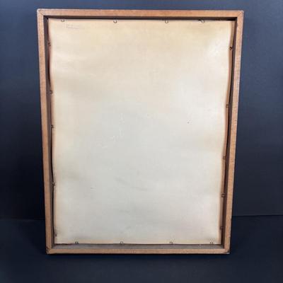 LOT 296: Vintage Unmarked Cast Aluminum Lamb/Sheep 2-Piece Candy Mold, Vintage Framed Needlepoint " Girl at the Window" &...