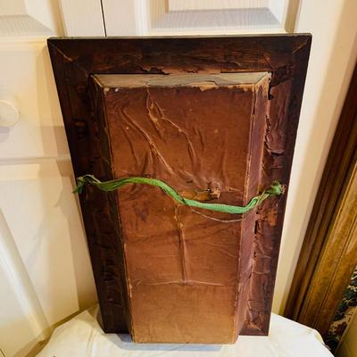 LOT 300: Antique Holy Family Last Rites Shadow Box Wall Art