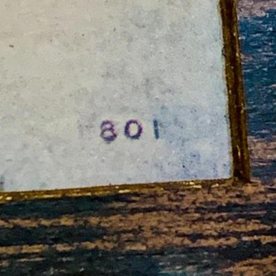 LOT 302: Antique Framed and Matted Wall Art Lanscape Copyrighted 1908 by A Fox #801