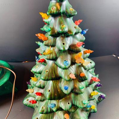 LOT 303: Vintage Ceramic Mold Christmas Tree with Base