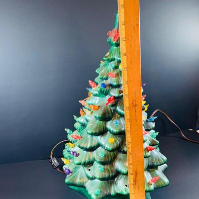 LOT 303: Vintage Ceramic Mold Christmas Tree with Base