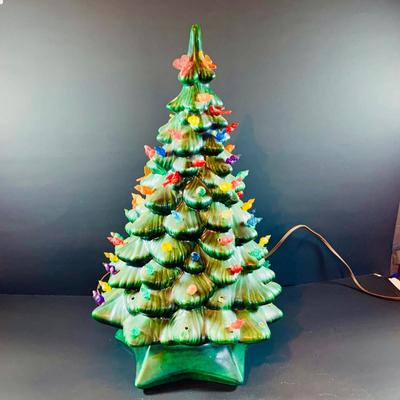 LOT 303: Vintage Ceramic Mold Christmas Tree with Base
