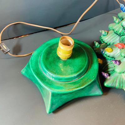 LOT 303: Vintage Ceramic Mold Christmas Tree with Base