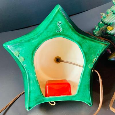 LOT 303: Vintage Ceramic Mold Christmas Tree with Base