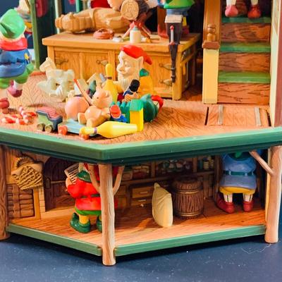 LOT 305: Enesco Santa's Work Musical Decoration with Cassettee Player and Origianl Box
