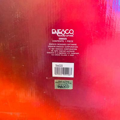 LOT 305: Enesco Santa's Work Musical Decoration with Cassettee Player and Origianl Box